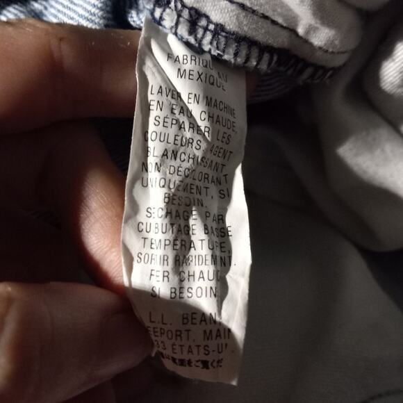 Vntg LL Bean 90s Comfort Waist Jeans 16P Petite HighRise Straight Leg Light Wash - Picture 12 of 12